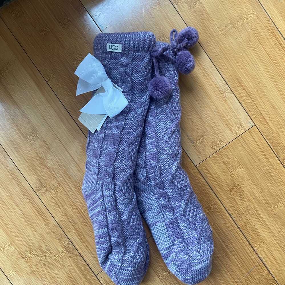 COPY - Ugg Women’s Fleece Lined Cozy Socks Purple Lavender